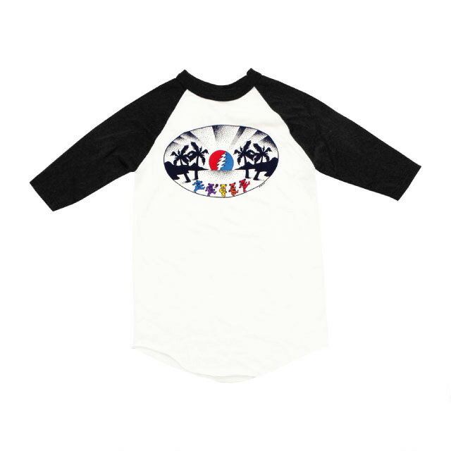 GRATEFUL DEAD SUNSET OVER BEARS BASEBALL T-SHIRT / グレイトフルデッド サンセット オーバー ベアーズ ベースボール Tシャツ 七分丈 / デッドベアー ラグラン キッズ