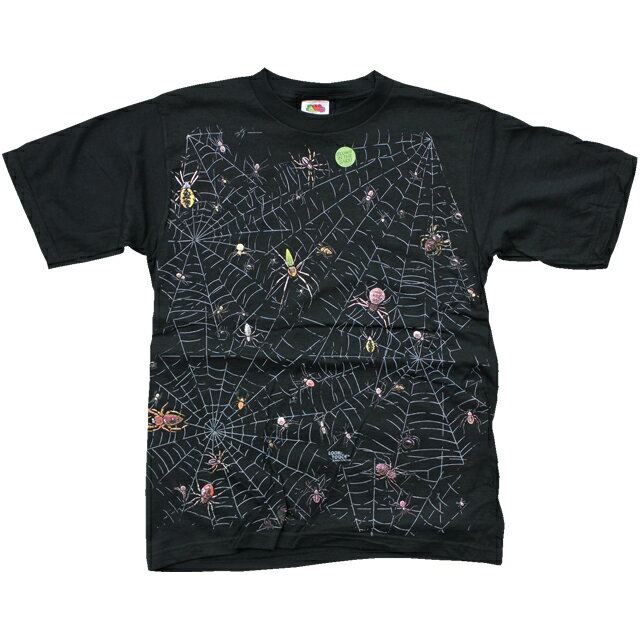 【 HALLOWEEN 】LOOK&TOUCH KIDS SPIDERS T-SHIRT / ルックアンドタッチ スパイダーズ キッズTシャツ / ユニーク GLOWS IN THE DARK