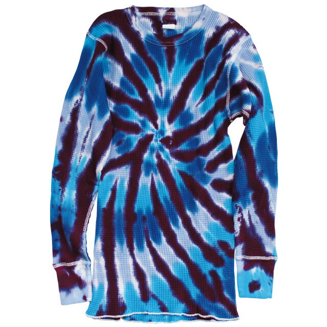 TIE DYE THERMAL SPIRAL PURPLE LONG SLEEVE / タイダイ サーマル スパイラル パープル ロングスリーブ シャツ /インナー アメカジ