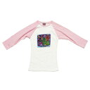 GRATEFUL DEAD PSYCHEDELIC HAIGHT BASEBALL T-SHIRT PINK / PURPLE / グレイトフルデッド サイケデリック ヘイト ベースボール Tシャツ 七分丈 / ロック バンド