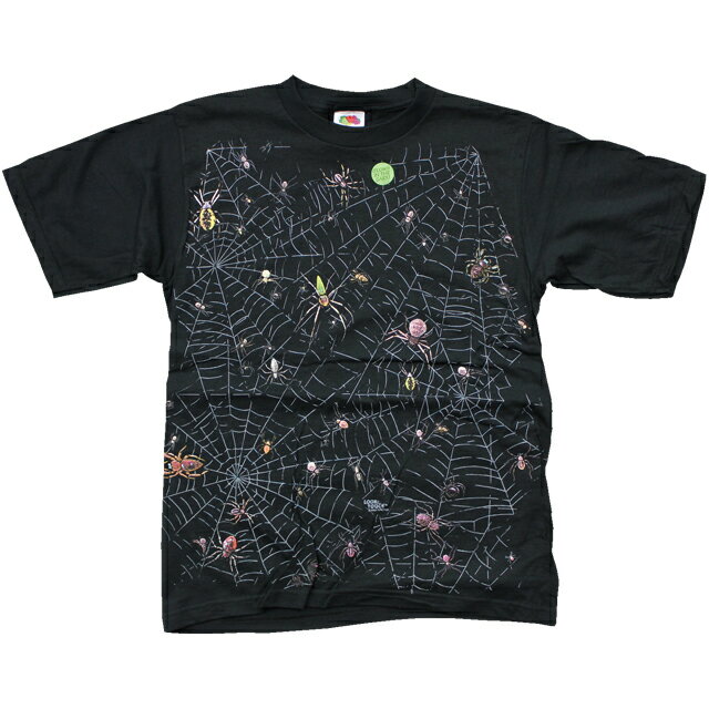 【 HALLOWEEN 】LOOK & TOUCH SPIDERS T-SHIRT / ルックアンドタッチ スパイダーズ Tシャツ / ユニーク GLOWS IN THE DARK