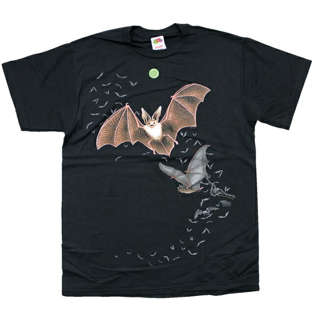 【 HALLOWEEN 】LOOK & TOUCH GOING BATTY T-SHIRTS / ルックアンドタッチ ゴーイング バッティ Tシャツ / ユニーク GLOWS IN THE DARK