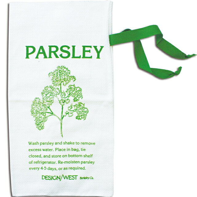 【 デザイン ウエスト パセリ フレッシュ バッグ 】【 DESIGN WEST PARSLEY FRESH BAG 】カルフォルニア 野菜保存 リサイクル エコバッグ