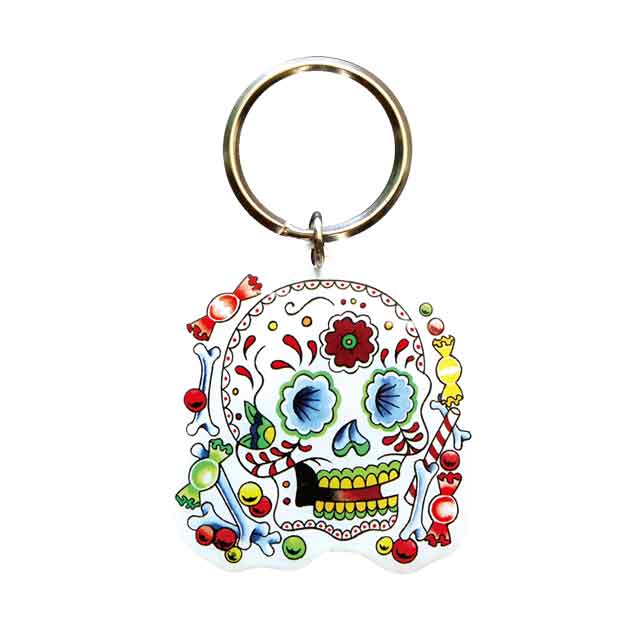 【 HALLOWEEN 】【 SUNNY BUICK CANDY SKULL KEYRING / サニー ビュイック キャンディースカル メタルキーリング 】タトゥー スカル メキシコ 雑貨