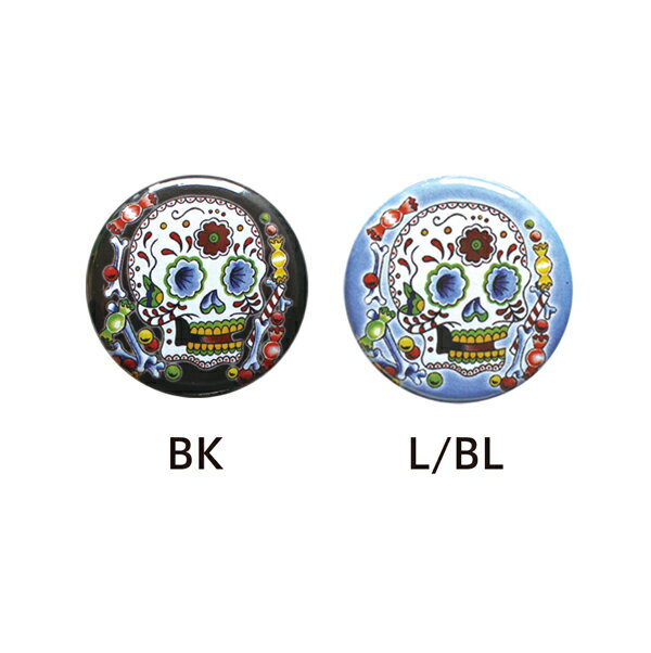 SUNNY BUICK CANDY SKULL BUTTON / サニービューイック キャンディー スカル ボタン / 缶バッチ