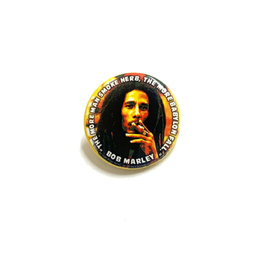 【 HERB PIN 】【 Bob Marley 缶バッチ 】ボブ・マーリー レゲエ ジャマイカ ラスタファリ 【 HERB PIN 】【 Bob Marley 缶バッチ 】ボブ・マーリー レゲエ ジャマイカ ラスタファリ