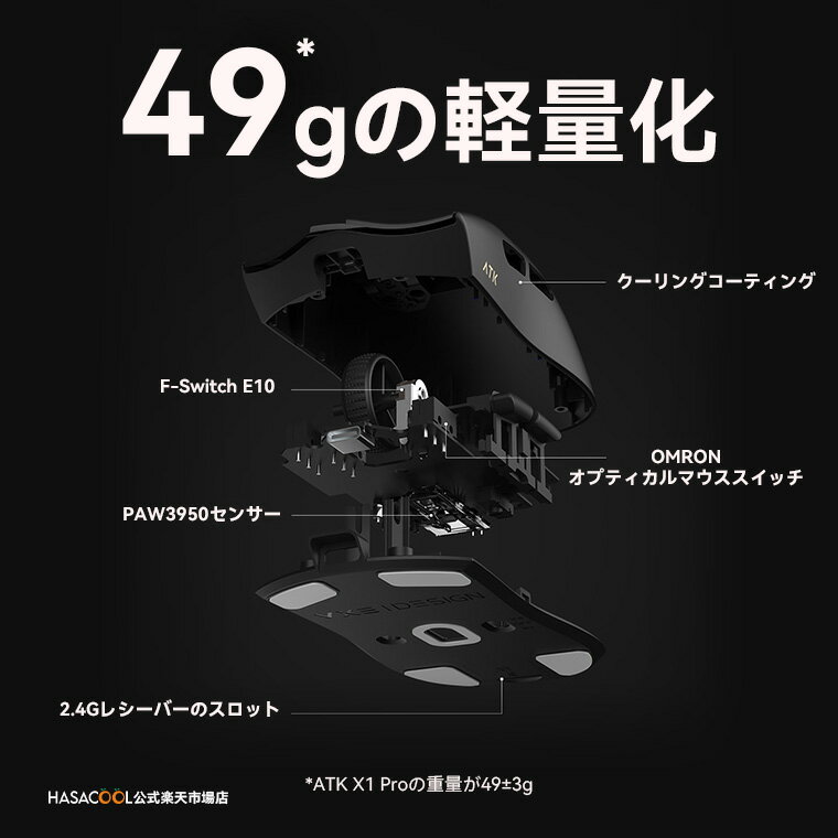 ATK X1シリーズ ゲーミングマウス ワイヤ...の紹介画像3