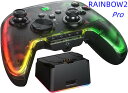 【送料無料】BIGBIG WON Rainbow 2 Pro ワイヤレス Switchコントローラー Nintendo Switch PC Windows Android iOS用 Bluetooth 有線 PC ゲームコントローラー 6軸ジャイロ/振動/ターボ/NFC/ウェイクアップ機能付き レインボー2プロ