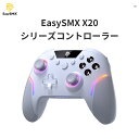 EasySMX X20 ワイヤレス PC コントローラー X20 ゲーミングコントローラー ゲームパッド グリーン パープル ブラック RGBライト ライトモード スタンド付 ホールジョイスティック ホールトリガー 1000 mAh 充電式バッテリー PC / Switch 2 / モバイル対応