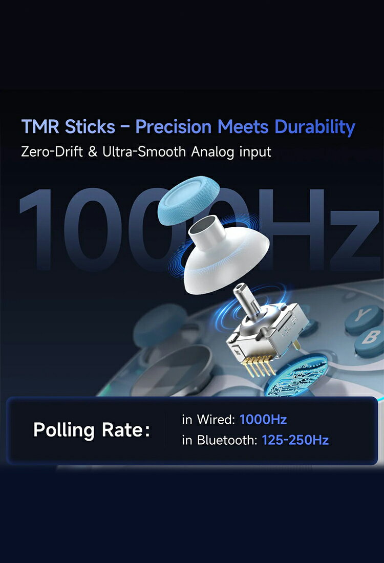 EasySMX S10 �磻��쥹 PC ����ȥ����顼 S10 �����ߥ󥰥���ȥ����顼 ������ѥå� TMR���祤���ƥ��å� �ۡ���ȥꥬ�� Switch Switch2 NS2 Amiibo�б� NFC 1200 mAh ���ż��Хåƥ꡼ PC / Switch 2 / ��Х����б�