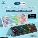 AULA F98 Pro ゲーミングキーボード 透明キーボード ホットスワップメカニカルキーボード 95キー無衝突コンパクト Bluetooth5.0/2.4Ghz/Type-Cケーブル EVA吸音PCB リズム RGBバックライト 潤滑衛星 氷魄軸 氷晶軸 プログラム可能 充電式バッテリー
