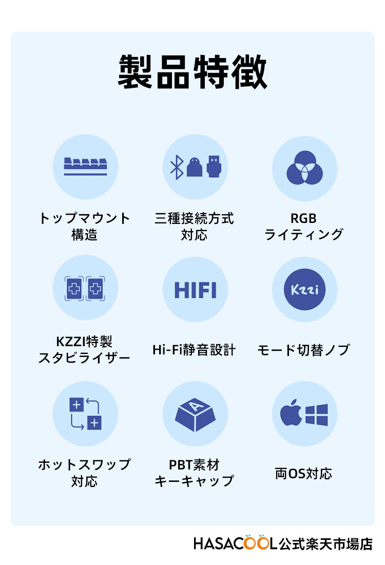 【三種接続方法】 KZZI K20 ナンバーパッド 数字 テンキーパッド プログラミング マクロ ノブ 無線 機械式 メカニカルキーボード キーパッド 20キー ノブ付き タイピング仕事用 2