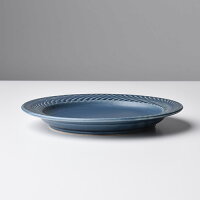 ローズマリーデニム24cmプレート【波佐見焼き】石丸陶芸ミニョン丸皿ギフト無料ラッピングプレゼント北欧風リム皿