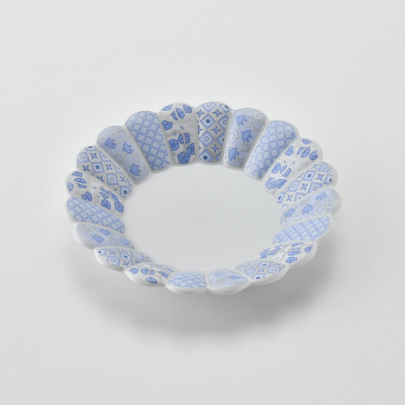Rakuten - 花離宮 19cm 丸皿 ブルー（化粧箱） 波佐見焼 石丸陶芸 ミニョン 古伊万里 晴れの日 や お祝い の席にぴったり