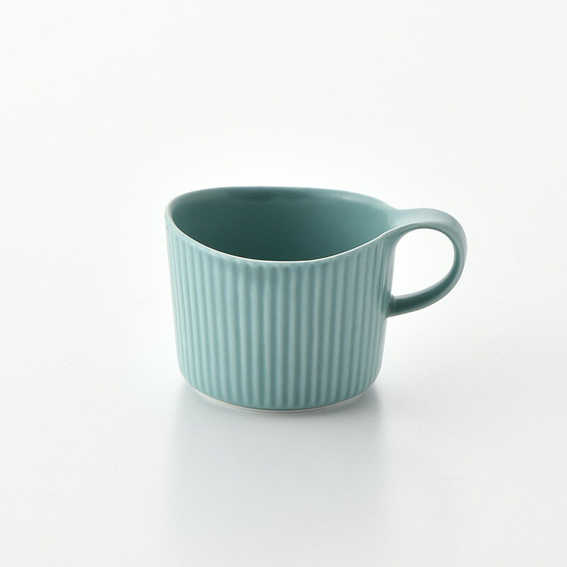 線彫ミントマット　マグカップ小【波佐見焼】石丸陶芸　ミニョン　200cc 持ちやすいハンドルペパーミン..