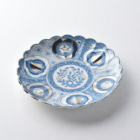 コトホグ6号皿18cm皿・青【波佐見焼】石丸陶芸ミニョン古伊万里