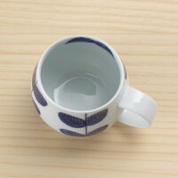 aoba樽型マグカップ【波佐見焼き】石丸陶芸ミニョンたっぷり大きめ北欧風ギフト無料ラッピング手書き手描き葉っぱ