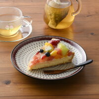 民芸とちり17cm丸皿赤【波佐見焼】