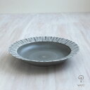 【お買い物マラソン ポイント5倍】波佐見焼 食器 Shabby chic style カレー皿 グレー 和山 WAZAN パスタ皿 リム皿 リムプレート おしゃ...