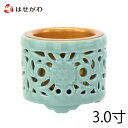 仏具 香炉 真宗大谷派(お東)透かし 土香炉【土香炉 透し落し付 3.0 H(幅9.2cm)】お仏壇のはせがわ