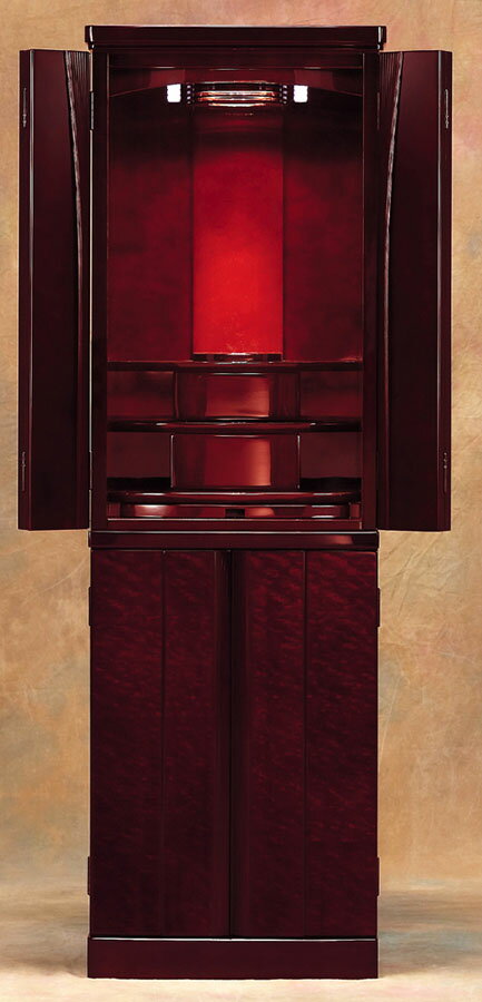 モダン仏壇 床置き型 エテルノIII-α 16×48号 ワイン色格調高いデザイン