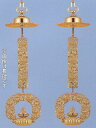 仏具 輪灯 極上彫菊輪灯 長鍵本金メッキ4.0号DC 浄土真宗本願寺派(門徒西)用ziu 送料無料