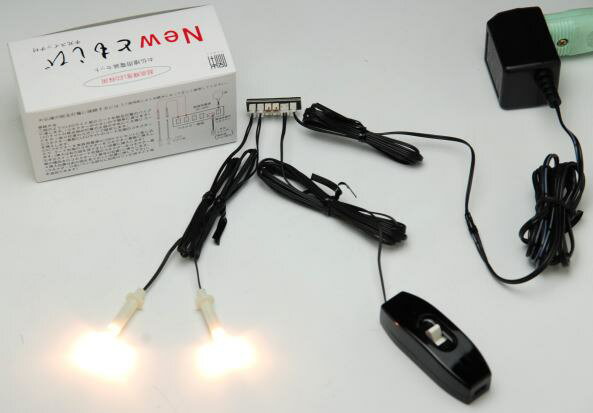 仏壇用 LED(3V)電装品「ともしび3V」スイッチ付 基本吊り灯篭用 2灯入(1対分)セット 200番 仏壇 電..
