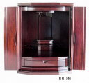 上置き小型仏壇 ミニ仏壇(唐木) まどかYI 18号 紫檀調 黒檀調 送料無料
