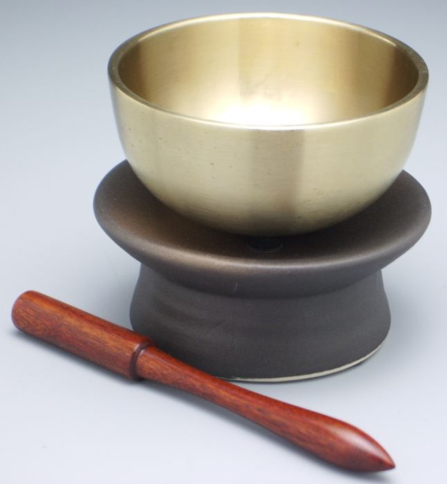 モダン仏具 陶器製仏具 リンセット2.8号 鉄釉