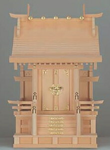 神棚 神具セット 【数量限定】[神具七点セット無料プレゼント付] 高欄宮七寸神棚［木曽桧］ 送料無料