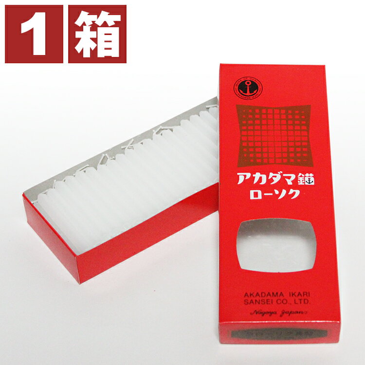 ロウソク 仏壇 ローソク 家庭用 蝋燭 アカダマ錨ローソク 豆長型（225g） 長さ6.5cm 燃焼時間約30分 ミニろうそく お供え用 墓参用 お墓用にも使える 洋ローソク 赤玉蝋燭