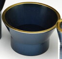 仏具・詩杯型【単品販売】 詩杯型 前香炉(机上香呂)茄子紺色入