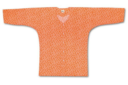 子供鯉口シャツ【江戸一】【江戸小紋】【オレンジ祭り】【4号】
