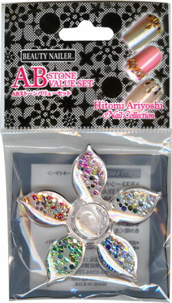 ・Hitomi Ariyoshi Nail Collection・ABストーンの250ヶ入りバリューセットです。【内容】(ROUND MIX) ・SS-4&6　クリスタルAB ・SS-4&6　ライトサファイアAB ・SS-4&6　ペリドットAB ・SS-4&6　オレンジAB ・SS-4&6　ローズAB 各50粒＜全250粒入り＞単品サイズ：縦120×横幅70×奥行10(mm)MADE IN R.O.C　