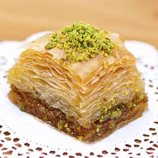 リーフパイ トルコのスイーツ　バクラヴァ・ピスタチオ 15個 - 500g - ELIT - Pistachio Baklava 15 pcs- 500g