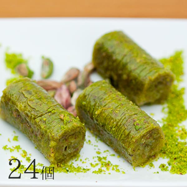 トルコのスイーツ　サルマ・ピスタチオロール 24個-500g - ELIT - Pistachio Roll 24 pcs- 500gr