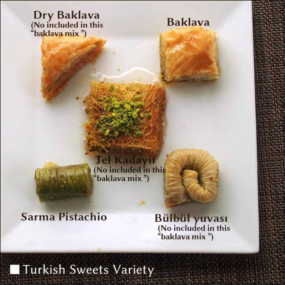 ELIT トルコのスイーツ ミックス・ バクラヴァ 18個 500g - ELIT Mix Baklava 18pcs - 500g