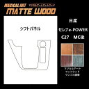 【21%OFFクーポンは27日まで】カーボンシート セレナe-POWERハイウェイスター C27 シフトパネル マジカルアートマットウッド ハセプロ 日産 WS...