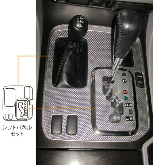 【10％OFFクーポン27-1/5】カーボンシート ハセプロ マジカルカーボン シフトパネルセット トヨタ ランドクルーザー UZJ100W 1998.1〜2007.7 CSPT-F20