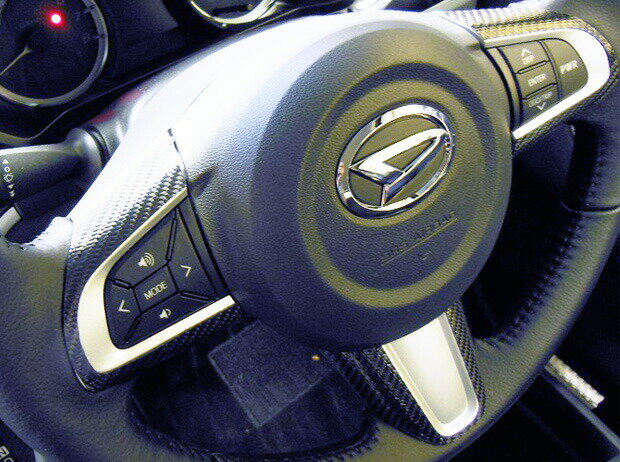 【10％OFFクーポン27-1/5】カーボンシート ハセプロ マジカルカーボン ステアリングスイッチパネル ダイハツ ムーブカスタム LA150S 2014.12〜 CSWD-2