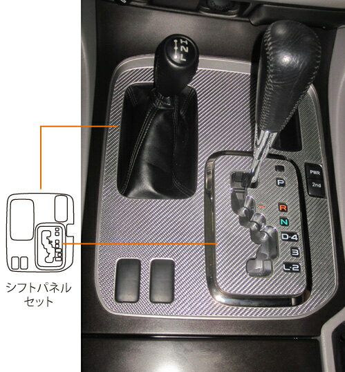 カーボンシート ハセプロ マジカルカーボン シフトパネルセット トヨタ ランドクルーザー UZJ100W 1998.1〜2007.7 CSPT-F20