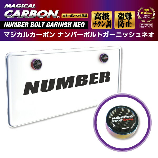 【21％OFFクーポン5/23-27】ハセプロ ナンバーボルトガーニッシュNEO 2ピース チタン調 BGN-1TTN