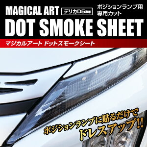 【20％OFFクーポン4/24-27】カーボンシート デリカ D:5 CV1W 後期ディーゼル ポジションランプ用 ドットスモークシート 三菱 外装 傷防止 汚れ 保護 アクセサリー ハセプロ MSMD-PLM2