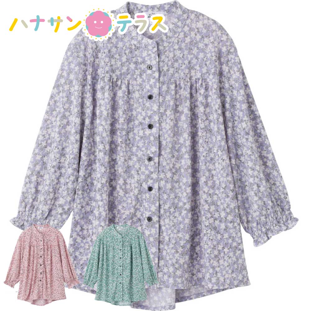 ブラウス 隠れファスナーブラウス シニアファッション レディース 80代 春 夏 涼しい おしゃれ かわいい 隠れファスナー M~L S LL 身幅ゆったり のびのび 高齢者 女性 60代 70代 90代 普段着 部屋着 ホームウェア 上品な服 おしゃれ着 外出着 婦人 用