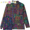 微起毛プリントTシャツ M〜L LL のびのび シニアファッション 70代 80代 90代 100歳 レディース 婦人 用