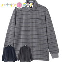 綿混ワンタッチテープ ニットシャツ M L シニアファッション 70代 80代 90代 アクティブシニア 100歳 メンズ 紳士 用