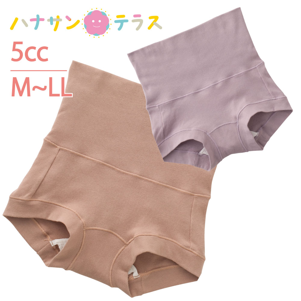 尿漏れパンツ 女性用 5cc M L LL 少し ほんの ちょびっと 念のため のびのび ストレッチ 失禁ショーツ ハイウエスト パッド パット 妊..