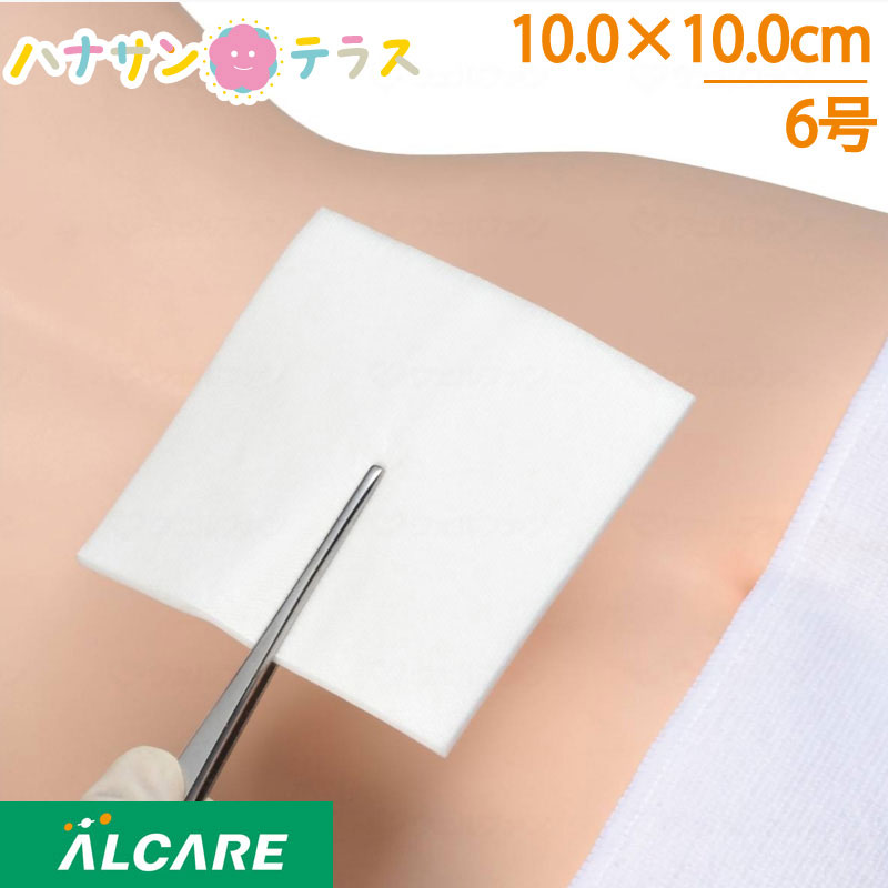 デルマエイド 6号 10.0×10.0cm 100枚 アルケア 創傷用吸収パッド 滅菌済み 高吸収力 高齢者用