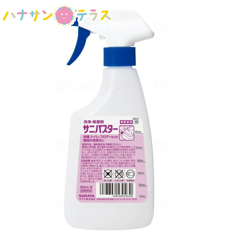 スプレーボトル 500mL 泡タイプ サニパスター用 サラヤ 泡スプレー詰替空ボトル 小分け容器 空容器