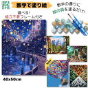 ランキング受賞 数字油絵 夜のお城 塗り絵セット フレーム付 組立不要! インテリア雑貨 置物 大人の塗り絵 油絵キット 数字塗り絵 50x40cm 風景画 油絵塗り絵 おしゃれ アートパネル 壁掛け 玄関 モダン 絵画 インテリア キャンバス 数字キット リハビリ 脳トレ パズル